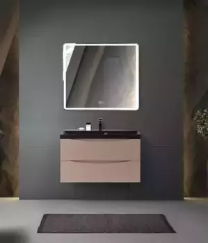 Тумба с раковиной «Belbagno» Marino 90 (BB900/450-LV-ART-AST-NERO) подвесная Cappuccino Lucido