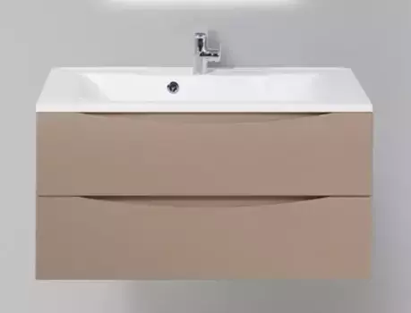 Тумба с раковиной «Belbagno» Marino 90 (BB900/450-LV-MR-PR) подвесная Cappuccino Lucido