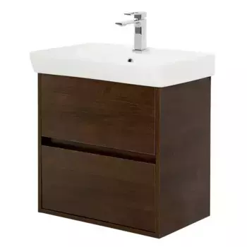 Тумба с раковиной «Belbagno» Neon 60 с 2 ящиками (Neon 60) подвесная Rovere Scuro