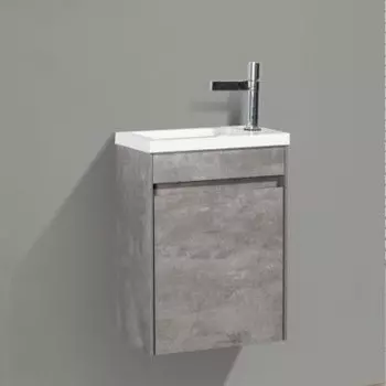 Тумба с раковиной «Belbagno» Pietra mini 46 (BB-460-PM-LVB) подвесная Stucco Cemento правая