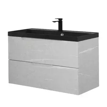 Тумба с раковиной «Belbagno» Vittoria 100 (BB1000/450-LV-ART-AST-NERO) подвесная Toros Bianco