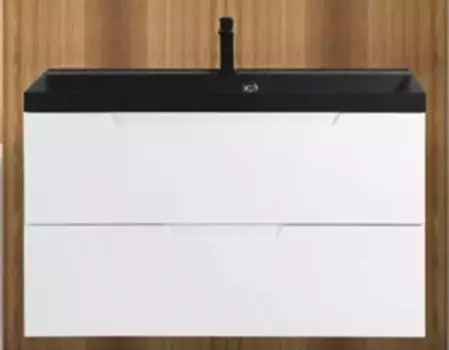 Тумба с раковиной «Belbagno» Vittoria 90 (BB900/450-LV-ART-AST-NERO) подвесная Bianco Opaco