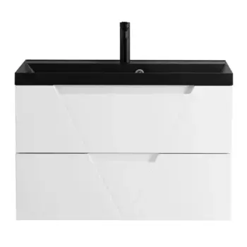 Тумба с раковиной «Belbagno» Vittoria 90 (BB900/450-LV-ART-AST-NERO) подвесная Bianco Lucido-P