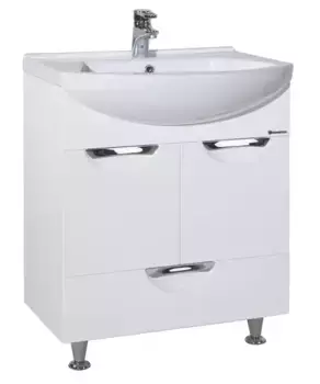 Тумба с раковиной «Bellezza» Альфа 55 с ящиком (Альфа 55) белая