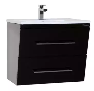 Тумба с раковиной «Bellezza» Берта 60 Н (Quadro 60) подвесная чёрная