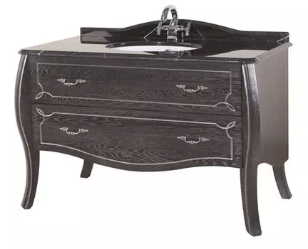 Тумба с раковиной «Bellezza» Грация Люкс 110 (Nora 47 TS-30001-0476) столешница чёрная чёрная