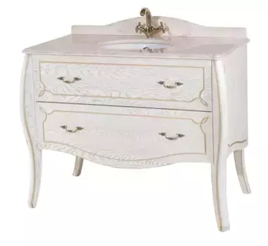 Тумба с раковиной «Bellezza» Грация Люкс 90 (Nora 47 TS-30001-0476) столешница бежевая белая