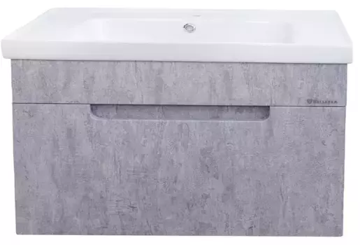 Тумба с раковиной «Bellezza» Грейс 90 (Grace 90) подвесная скала серая