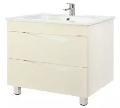 Тумба с раковиной «Bellezza» Эйфория 85 (Оскар 85) бежевая/белая