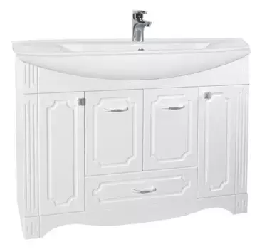 Тумба с раковиной «Bellezza» Кантри 105 (Стиль 105) белая
