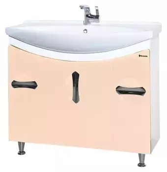 Тумба с раковиной «Bellezza» Лагуна 105 (Лагуна 105) бежевая/белая