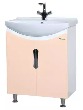 Тумба с раковиной «Bellezza» Лагуна 65 (Лагуна 65) бежевая/белая