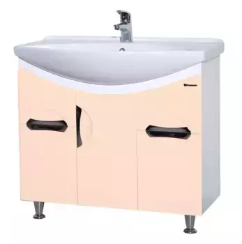 Тумба с раковиной «Bellezza» Лагуна 85 (Лагуна 85) бежевая/белая