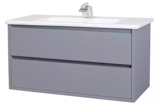 Тумба с раковиной «Bellezza» Лоренцо 105 (Оскар 105) подвесная серебро