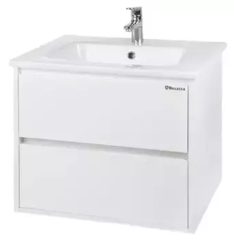 Тумба с раковиной «Bellezza» Лоренцо 60 (Quadro 60) подвесная белая