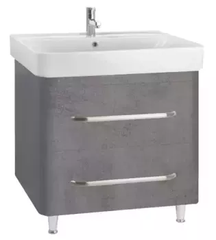Тумба с раковиной «Bellezza» Олимпия 80 ПВХ (Олимпия 80) серая