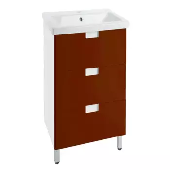 Тумба с раковиной «Bellezza» Пегас 50 (Como 50) красная/белая