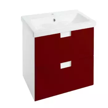 Тумба с раковиной «Bellezza» Пегас 50 (Como 50) подвесная красная/белая