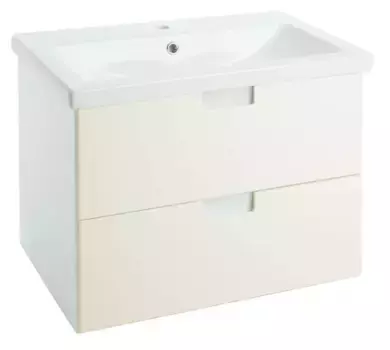 Тумба с раковиной «Bellezza» Пегас 60 (Como 60) подвесная бежевая/белая