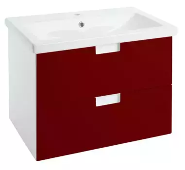 Тумба с раковиной «Bellezza» Пегас 60 (Como 60) подвесная красная/белая