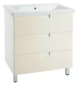 Тумба с раковиной «Bellezza» Пегас 70 (Como 70) бежевая/белая