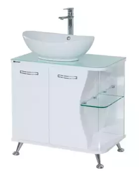 Тумба с раковиной «Bellezza» Рио 70 (Гамма 56) белая левая