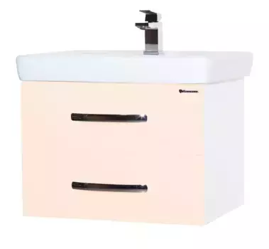 Тумба с раковиной «Bellezza» Рокко 60 Н (Q 60) подвесная бежевая/белая