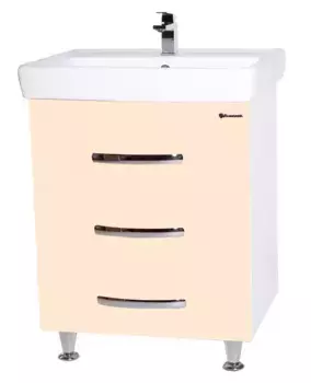 Тумба с раковиной «Bellezza» Рокко 60 Н (Q 60) бежевая/белая