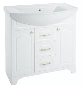 Тумба с раковиной «Bellezza» Тиффани 105 (Стиль 105) белая