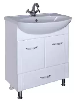 Тумба с раковиной «Bellezza» Уют 50 Н с нижним ящиком (Уют 50) белая