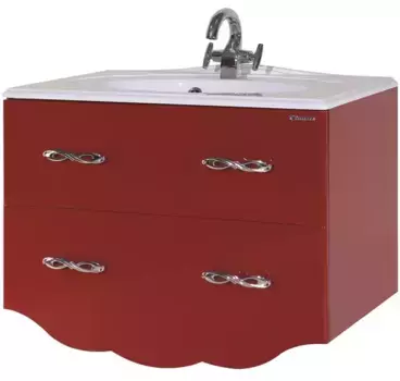 Тумба с раковиной «Bellezza» Версаль 90 (Гармония 90) подвесная красная