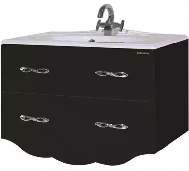 Тумба с раковиной «Bellezza» Версаль 90 (Гармония 90) подвесная чёрная