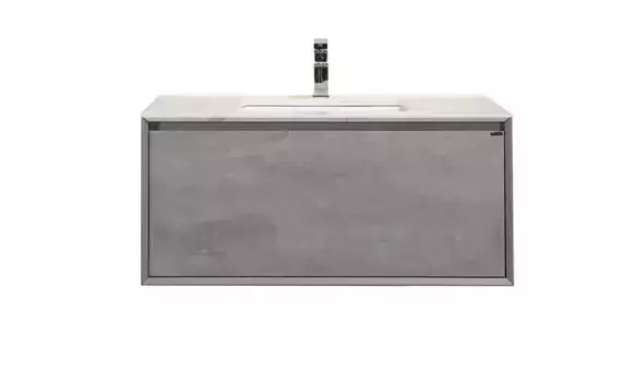 Тумба с раковиной «Black & White» U909.1000 (B&W U909.1000) подвесная пепельная/белая матовая