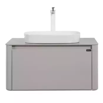 Тумба с раковиной «Black & White» U915.0800 (B&W U915.0800) подвесная серая/белоснежная