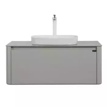 Тумба с раковиной «Black & White» U915.1000 (B&W U915.1000) подвесная серая/белоснежная