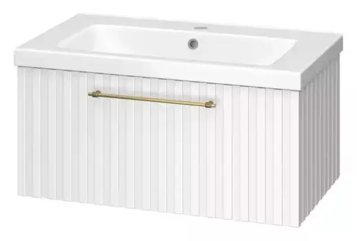 Тумба с раковиной «Brevita» Alicante 80 (Этна 80) подвесная белая