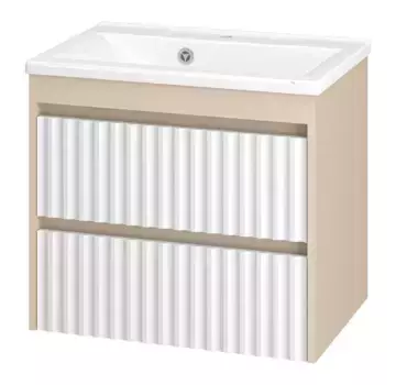 Тумба с раковиной «Brevita» Balaton 65 (Комфорт 65) подвесная белая/бежевая