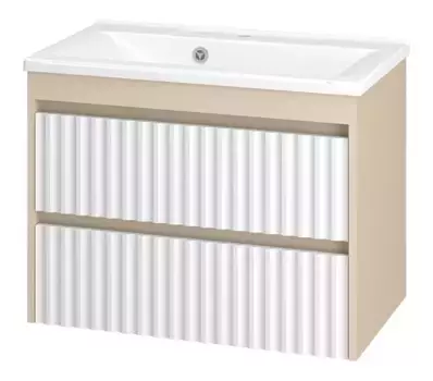 Тумба с раковиной «Brevita» Balaton 75 (Комфорт 75) подвесная белая/бежевая