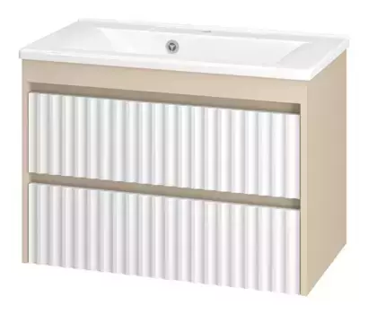 Тумба с раковиной «Brevita» Balaton 80 (Комфорт 80) подвесная белая/бежевая