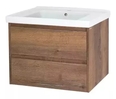 Тумба с раковиной «Brevita» Dallas 60 (Grace 60) подвесная дуб галифакс олово