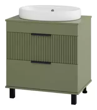 Тумба с раковиной «Brevita» Enfida 70 (Doppia 65) зелёная