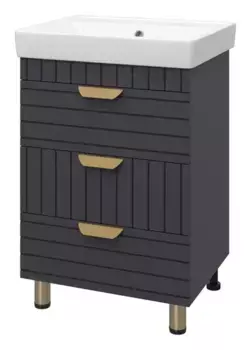 Тумба с раковиной «Brevita» Gloster 60 (Q 60) графит