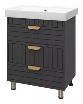 Тумба с раковиной «Brevita» Gloster 70 (Q 70) графит