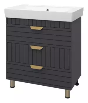 Тумба с раковиной «Brevita» Gloster 80 (Q 80) графит