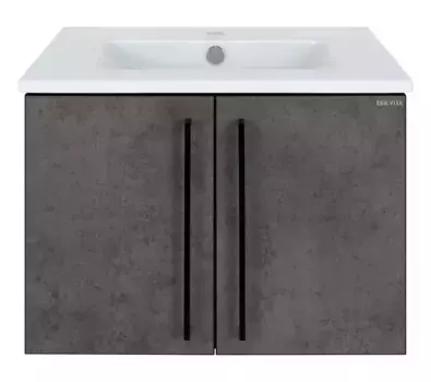 Тумба с раковиной «Brevita» Rock 60 (Quadro 60) подвесная бетон тёмно-серый