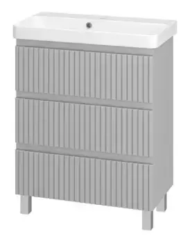 Тумба с раковиной «Brevita» Victory 70 (Luxury 70 (mini)) серая матовая