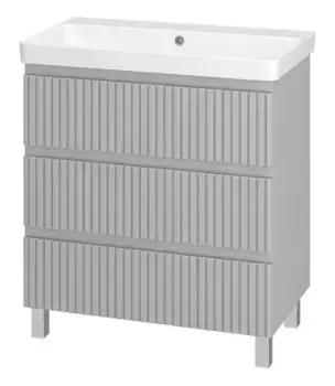 Тумба с раковиной «Brevita» Victory 80 (Luxury 80) серая матовая