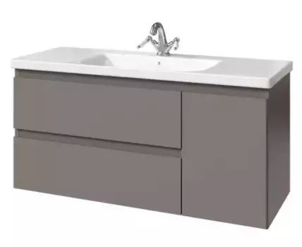 Тумба с раковиной «Caprigo» Форте 120 (Soft 120) подвесная айрон правая