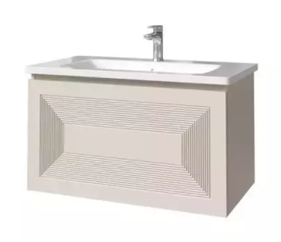 Тумба с раковиной «Caprigo» Модо Кварта 80 (Euphoria 80) подвесная беж лайт