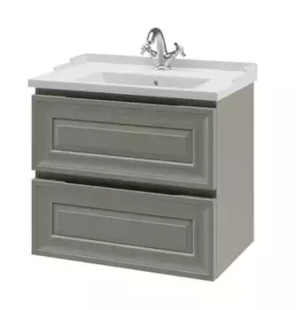 Тумба с раковиной «Caprigo» Понца 70 с 2 ящиками (70/46 Y-070В) подвесная серая